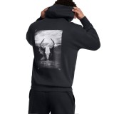 UNDER ARMOUR PROJECT ROCK ICON FLEECE HOODY 1386882-001 Black Image 0