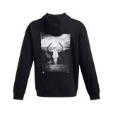 UNDER ARMOUR PROJECT ROCK ICON FLEECE HOODY 1386882-001 Black Image 3