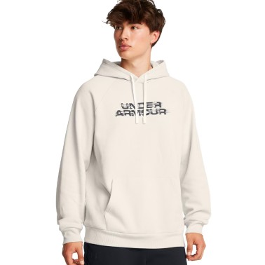 UNDER ARMOUR RIVAL FLC TXTR CG HOODIE 1389428-110 Ecru