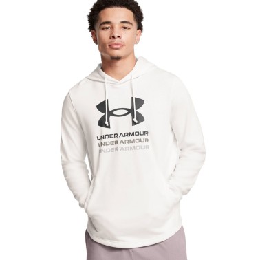 UNDER ARMOUR RIVAL TERRY GRAPHIC HOOD 1386047-112 White