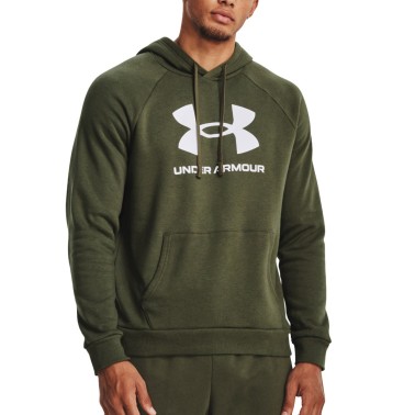 Ανδρικό Φούτερ Με Κουκούλα Χακί - Under Armour Rival Fleece Logo 