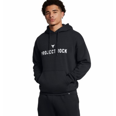 UNDER ARMOUR PROJECT ROCK ICON FLEECE HOODY 1386882-001 Black