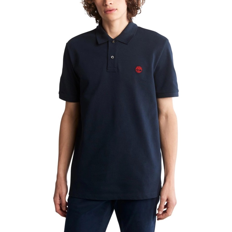TIMBERLAND PIQUE SHORT SLEEVE POLO TB0A26N4433-433 Blue
