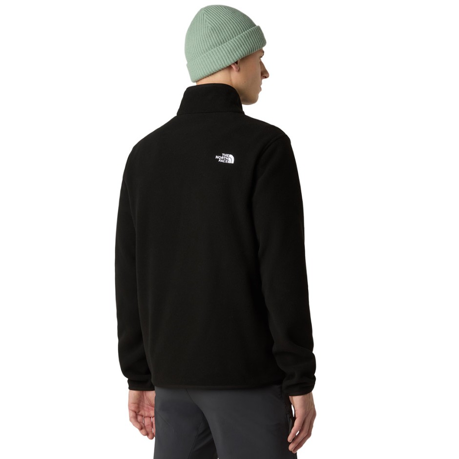 Ανδρική Μακρυμάνικη Μπλούζα Μαύρη - The North Face Glacier 1/4 Zip Fleece