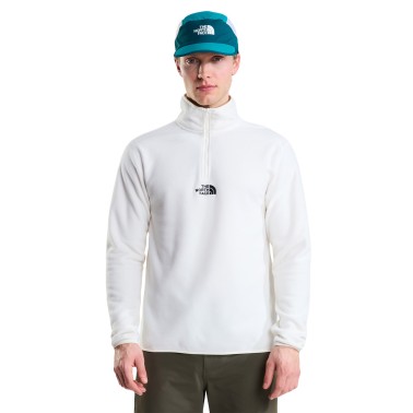 Ανδρική Μακρυμάνικη Μπλούζα Λευκή - The North Face Glacier 1/4 Zip Fleece