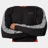 HELLY HANSEN HEH LIFA ACTIVE STRIPE CREW 49412-990 Μαύρο Εικόνα 2