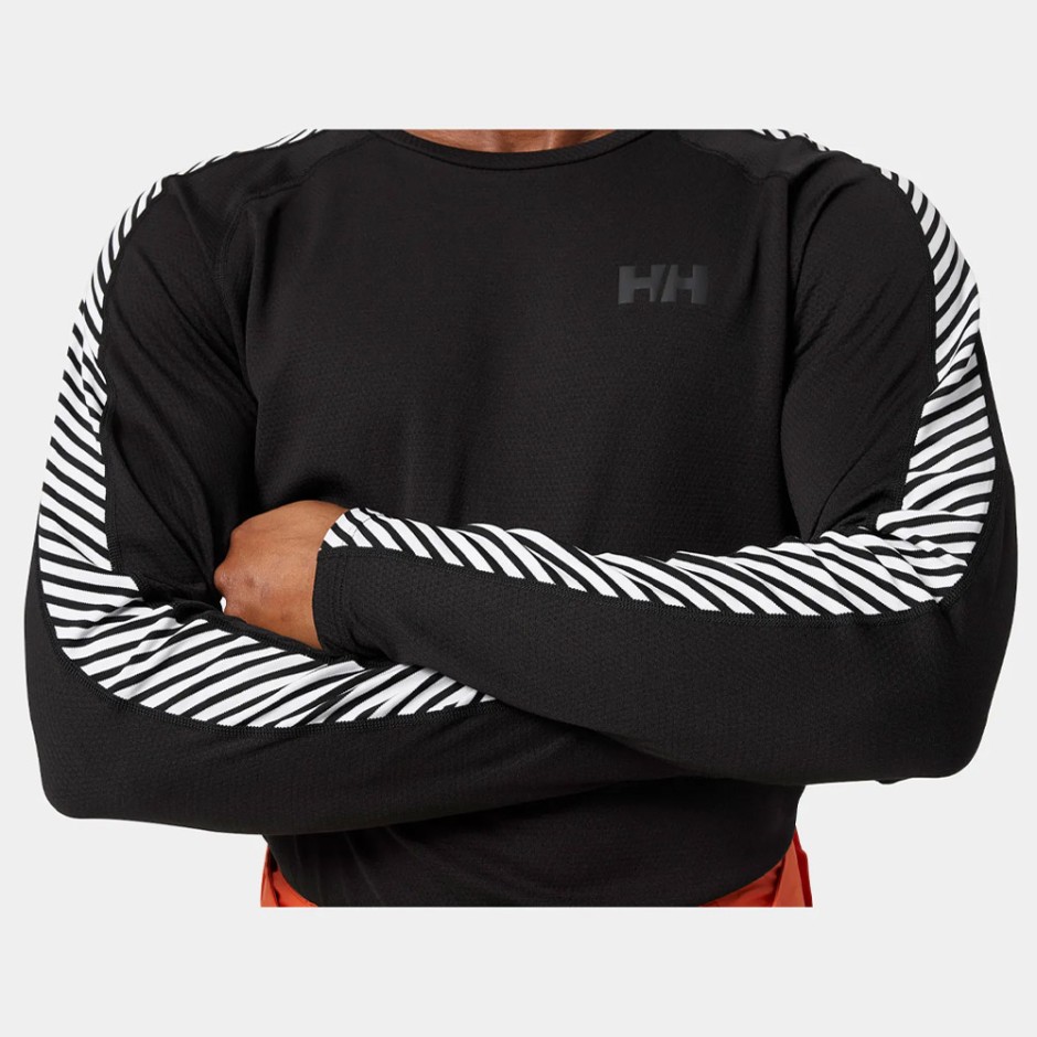 HELLY HANSEN HEH LIFA ACTIVE STRIPE CREW 49412-990 Black