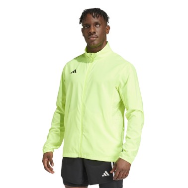 Ανδρικό Μπουφάν για Τρέξιμο Λαχανί - adidas Performance Adizero Essentials