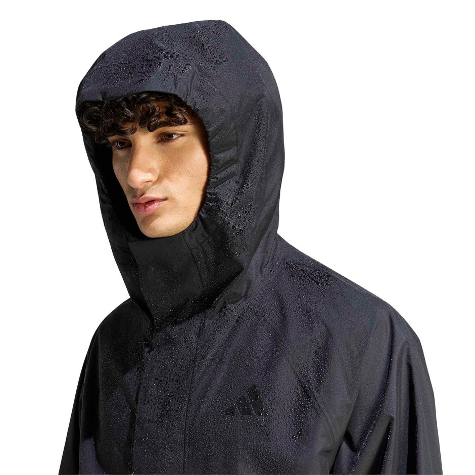 Ανδρικό Μπουφάν Μαύρο - adidas Sportswear Essentials Rain