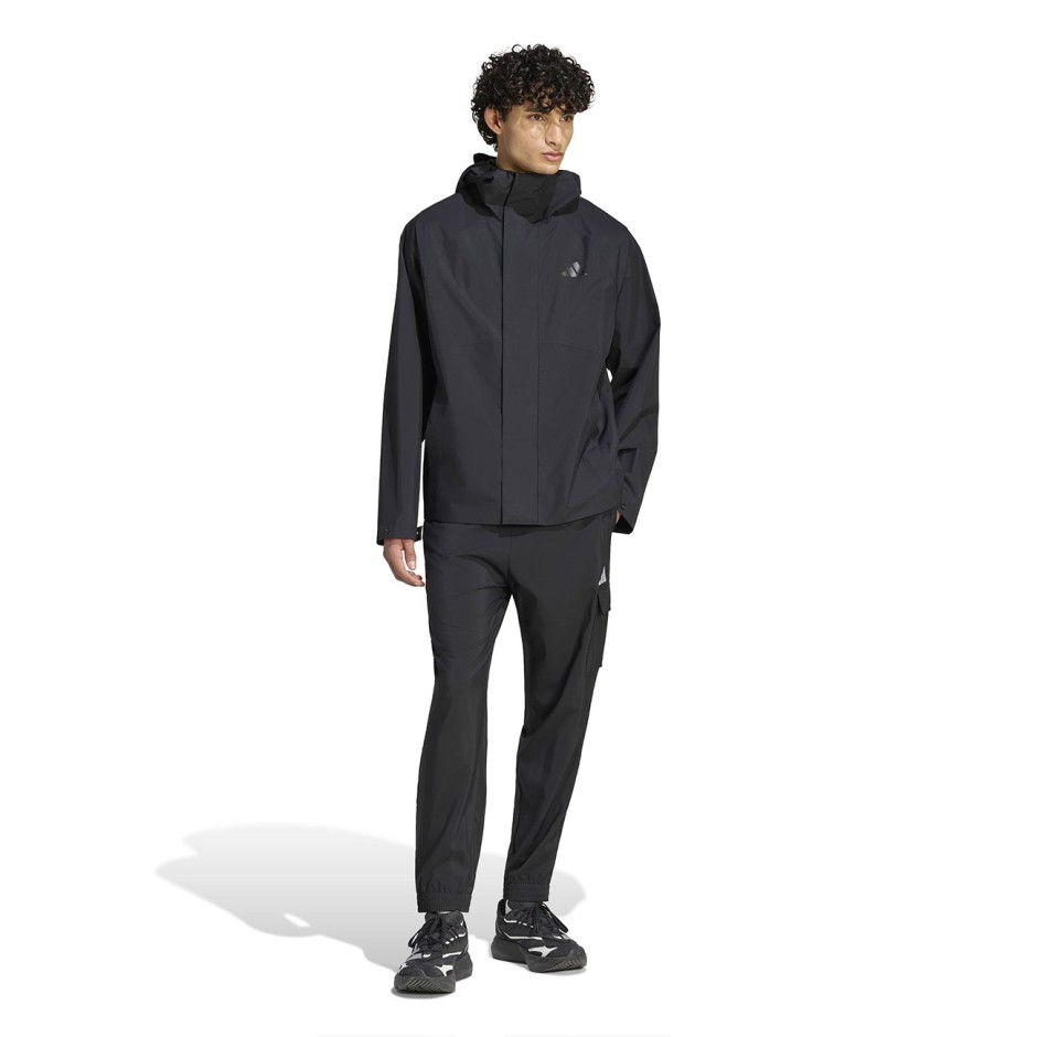 Ανδρικό Μπουφάν Μαύρο - adidas Sportswear Essentials Rain