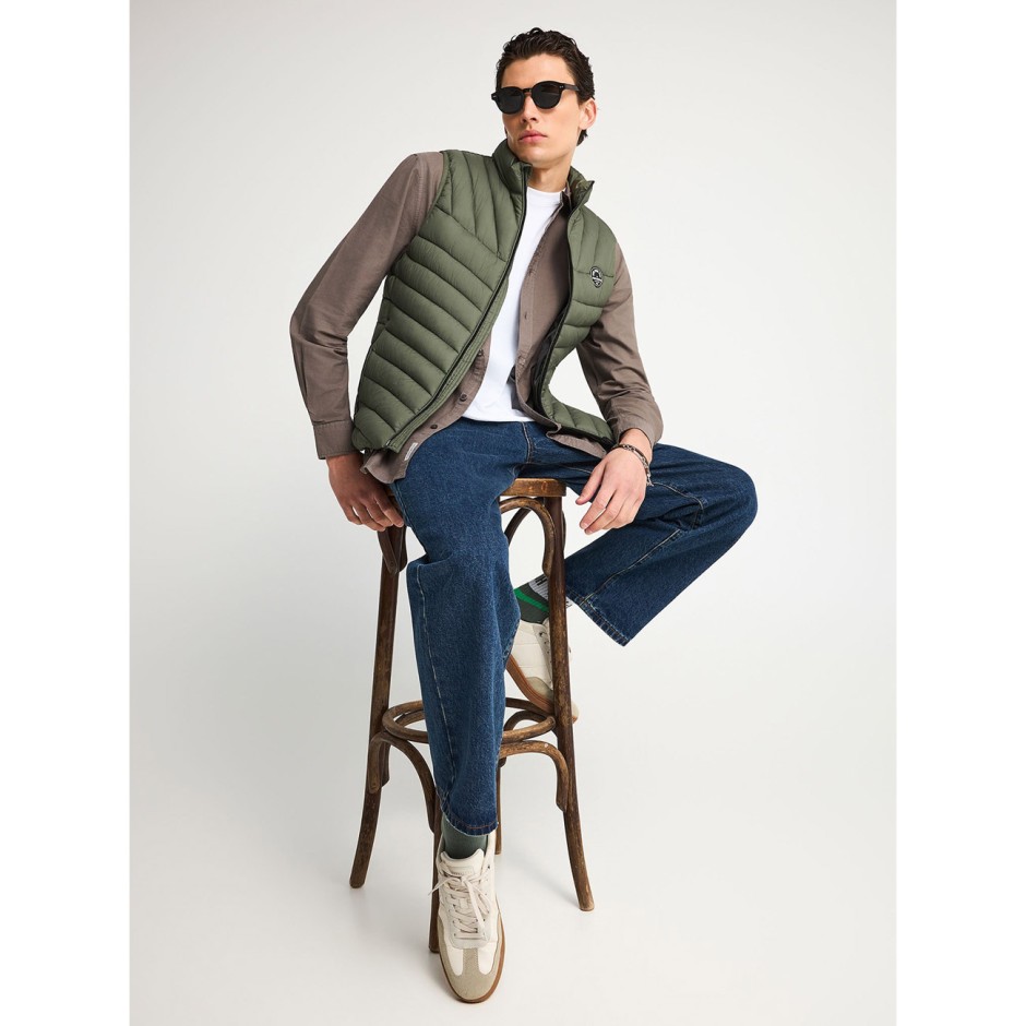 Ανδρικό Αμάνικο Μπουφάν Χακί - Funky Buddha