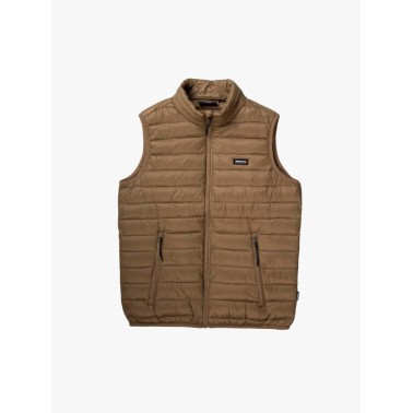 BASEHIT MEN'S PUFFER VEST JACKET 201.BM10.141-NL GOLD BROWN Καφέ