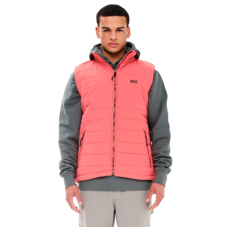 BASEHIT MEN'S VEST JACKET 191.BM10.32-TT73 CORAL Κοραλί