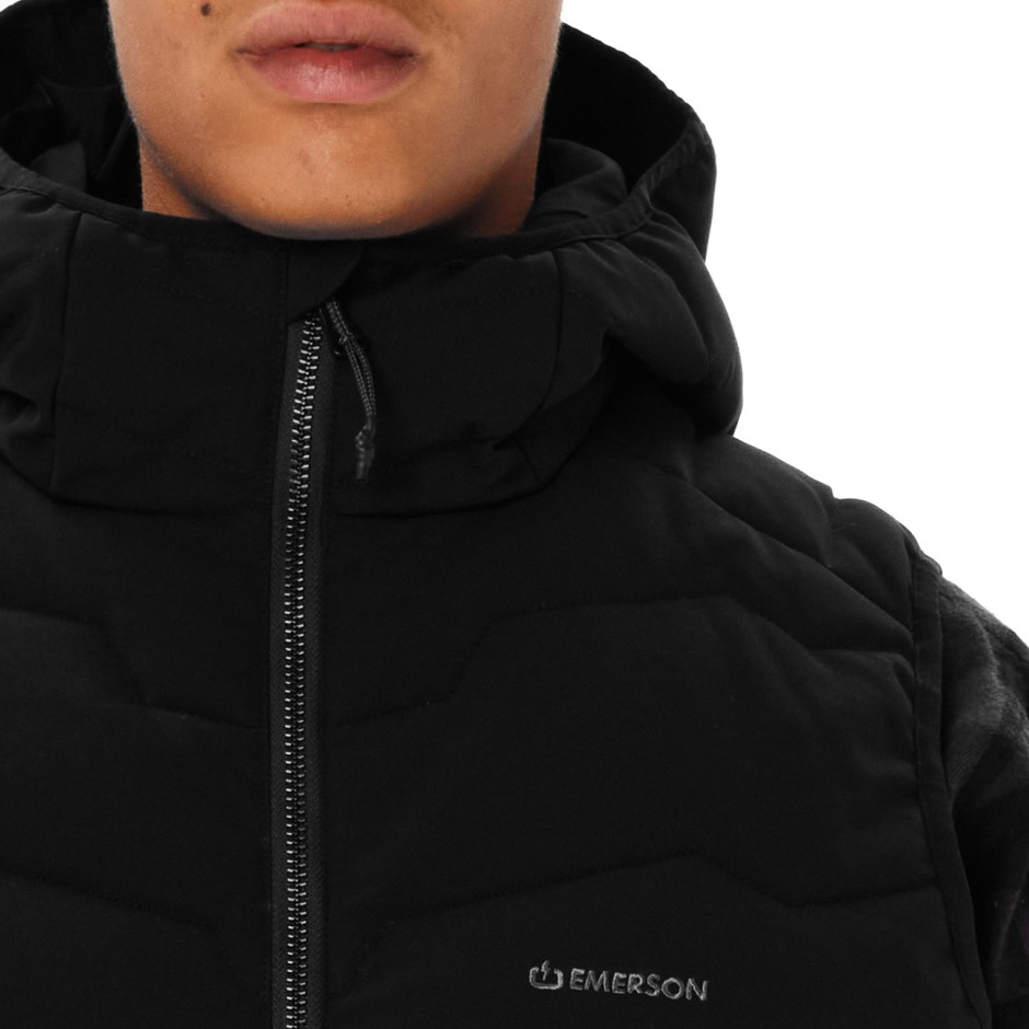 EMERSON MEN'S VEST JACKET 262.EM10.57-BLACK Black