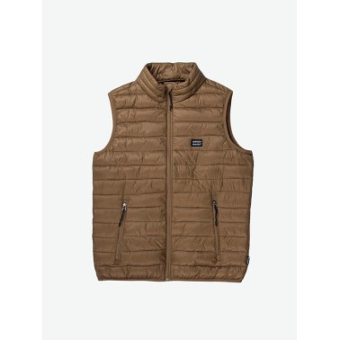 EMERSON MEN'S VEST JACKET 201.EM10.140-NL GOLD BROWN Brown