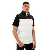 BE:NATION PUFFER TWO COLOUR VEST LOGO JACKET 08302404-02 White Image 1