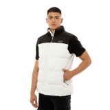 BE:NATION PUFFER TWO COLOUR VEST LOGO JACKET 08302404-02 White Image 2