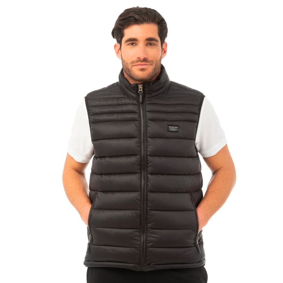 BE:NATION PUFFER VEST LOGO JACKET 08302402-01 Black
