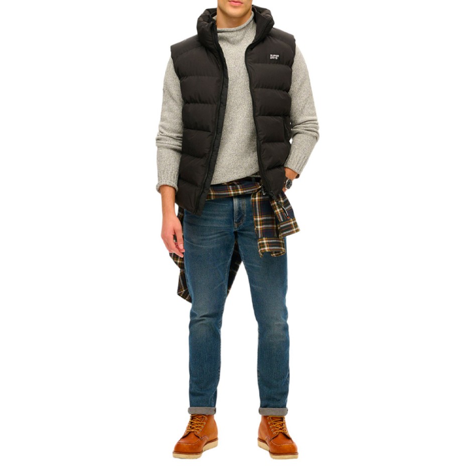 SUPERDRY D2 SDCD SPORTS PUFFER GILET M5011897A-02A Black