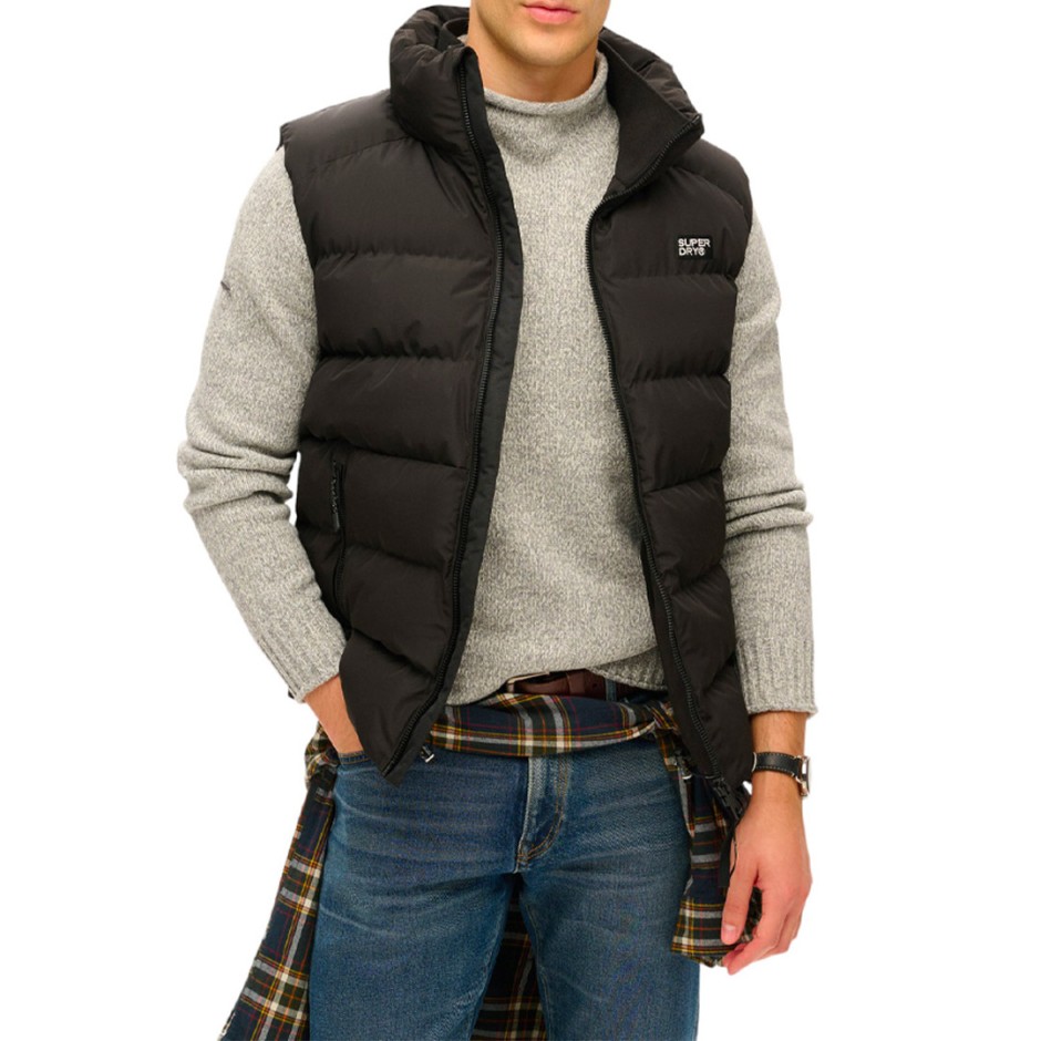SUPERDRY D2 SDCD SPORTS PUFFER GILET M5011897A-02A Black