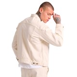 Ανδρικό Μπουφάν Τζιν Λευκό - Funky Buddha Garment Dyed