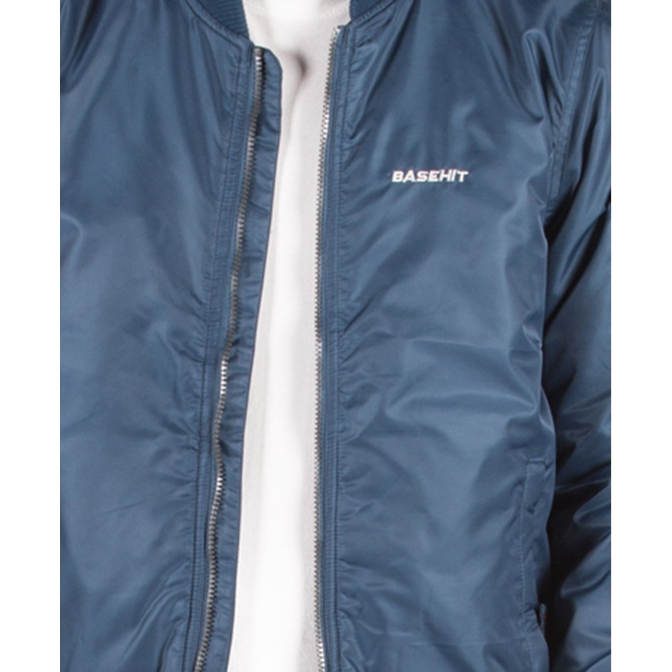 BASEHIT BASIC BOMBER JACKET 182.BM10.144-NW710 BLUE Μπλε