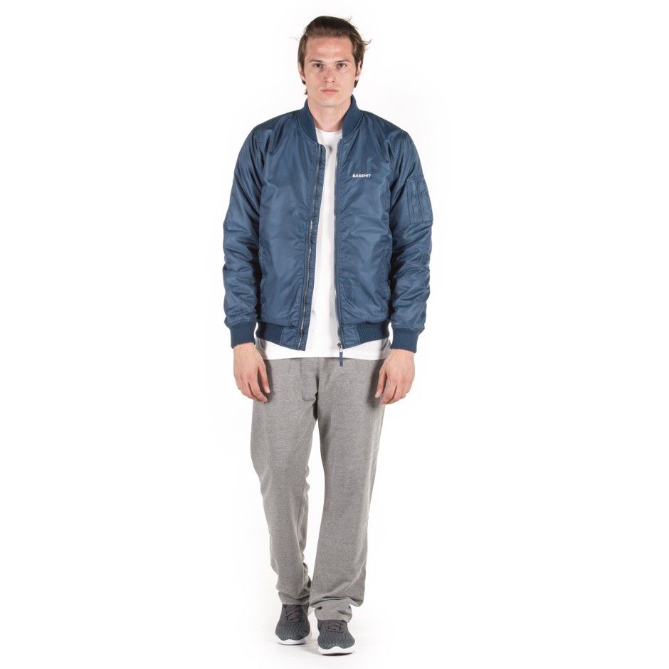 BASEHIT BASIC BOMBER JACKET 182.BM10.144-NW710 BLUE Μπλε