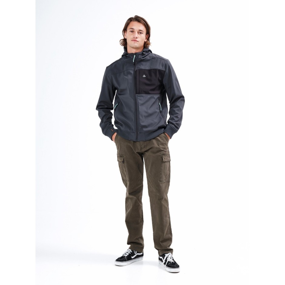 BASEHIT 212.BM11.82-BD D.GREY/BLACK Ανθρακί