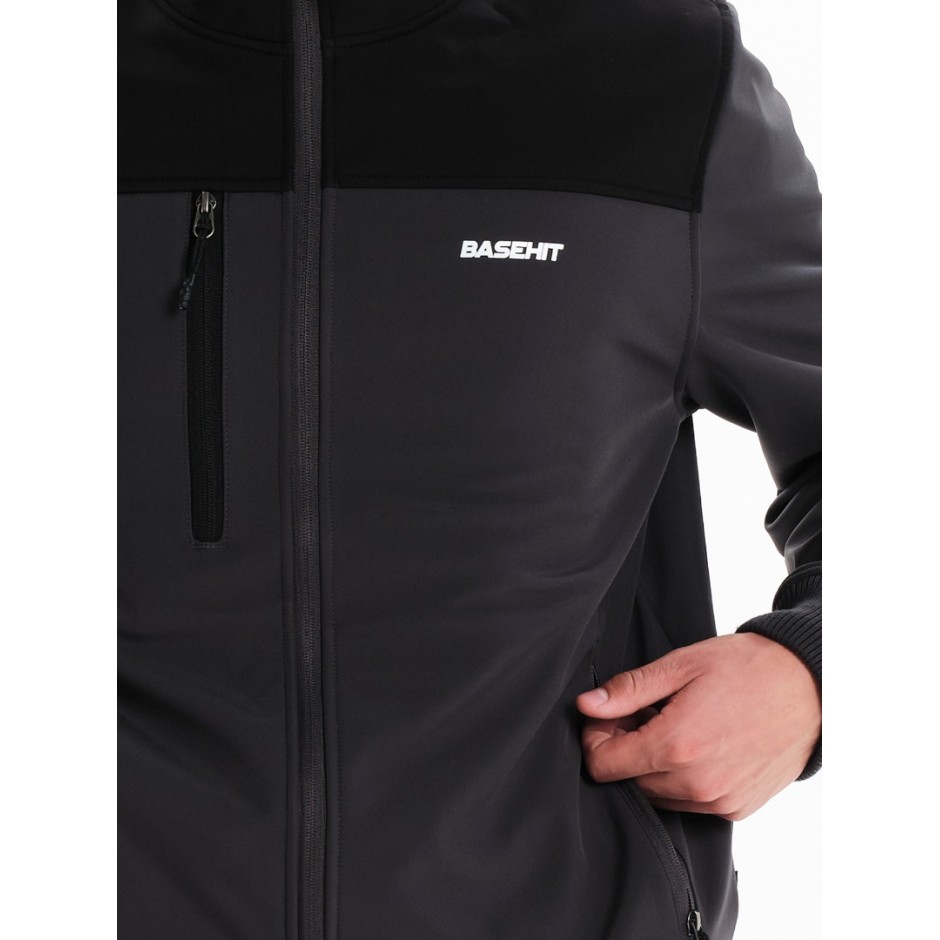 BASEHIT 242.BM11.116-D.GREY 2/BLACK 2 Ανθρακί