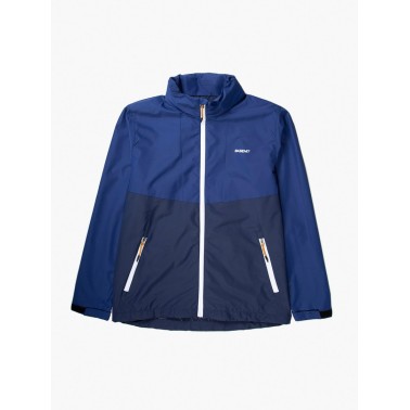 BASEHIT MEN'S JACKET WITH ROLL-IN HOOD 201.BM10.10-RP NAVY BLUE/ROYAL B Blue