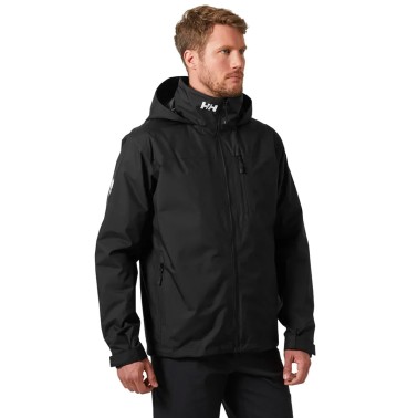 Ανδρικό Μπουφάν Μαύρο - Helly Hansen Crew Hooded Midlayer Jacket 2.0