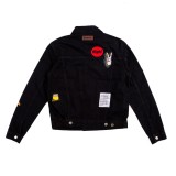 BEE UNUSUAL FEEL GOOD PATCHWORK DENIM JACKET AJ-242501-BLACK Black Image 0