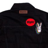BEE UNUSUAL FEEL GOOD PATCHWORK DENIM JACKET AJ-242501-BLACK Black Image 2