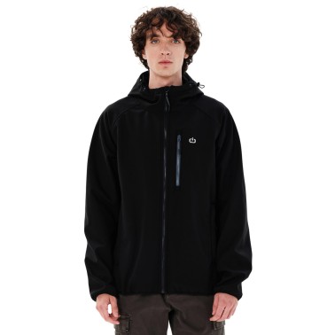 EMERSON MEN'S HOODED BONDED JACKET 262.EM11.11-BLACK Μαύρο