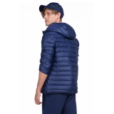 BODY ACTION MEN QUILT PADDED JACKET WITH HOOD 073926-01-04K Μπλε Εικόνα 0