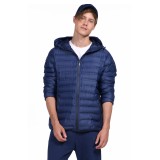 BODY ACTION MEN QUILT PADDED JACKET WITH HOOD 073926-01-04K Μπλε Εικόνα 