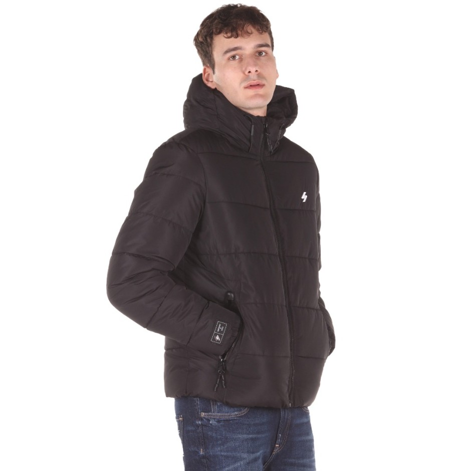 Superdry Doudoune Sport Puffer 02a Noir - Veste Matelassée Chaude Et Style Urbain | Vêtement Décontracté Hiver