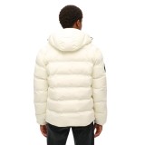 SUPERDRY D3 OVIN HOODED CITY GRAPHIC PUFFER JKT M5011902A-71D Ecru Image 0