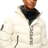 SUPERDRY D3 OVIN HOODED CITY GRAPHIC PUFFER JKT M5011902A-71D Ecru Image 1