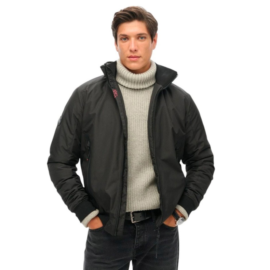 SUPERDRY D3 OVIN CITY HARRINGTON JACKET M5011900A-02A Black