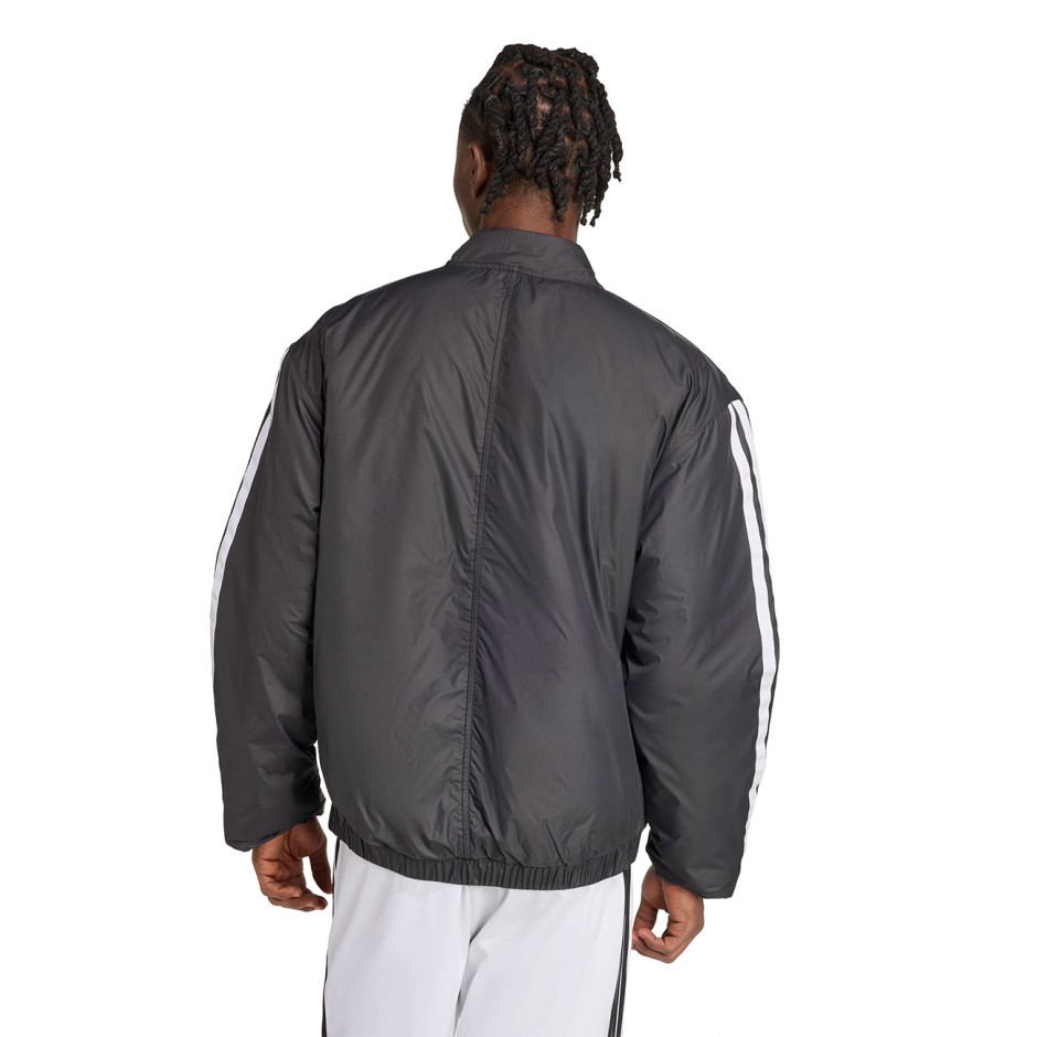Ανδρικό Μπουφάν Μαύρο - adidas Sportswear Essentials 3-Stripes
