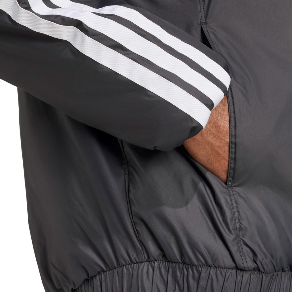 Ανδρικό Μπουφάν Μαύρο - adidas Sportswear Essentials 3-Stripes