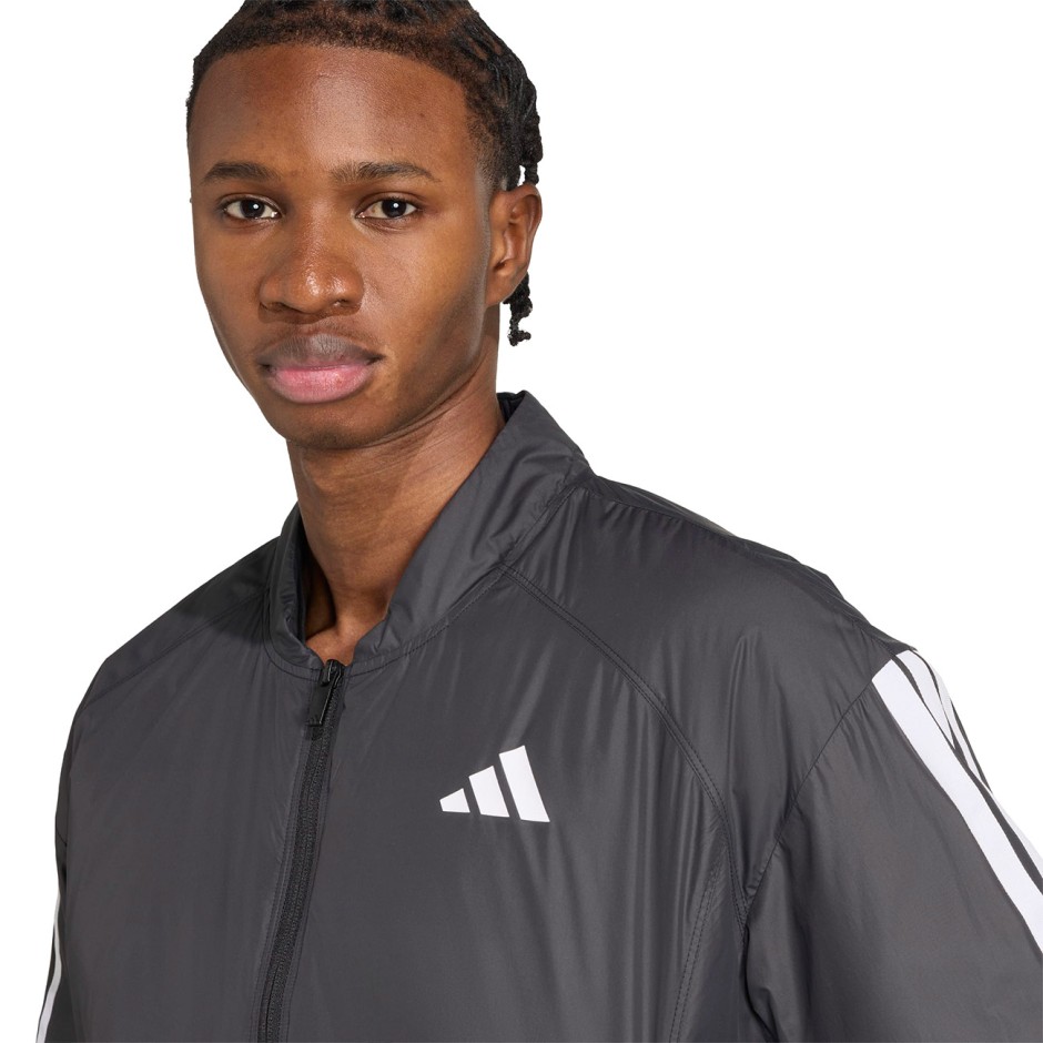 Ανδρικό Μπουφάν Μαύρο - adidas Sportswear Essentials 3-Stripes