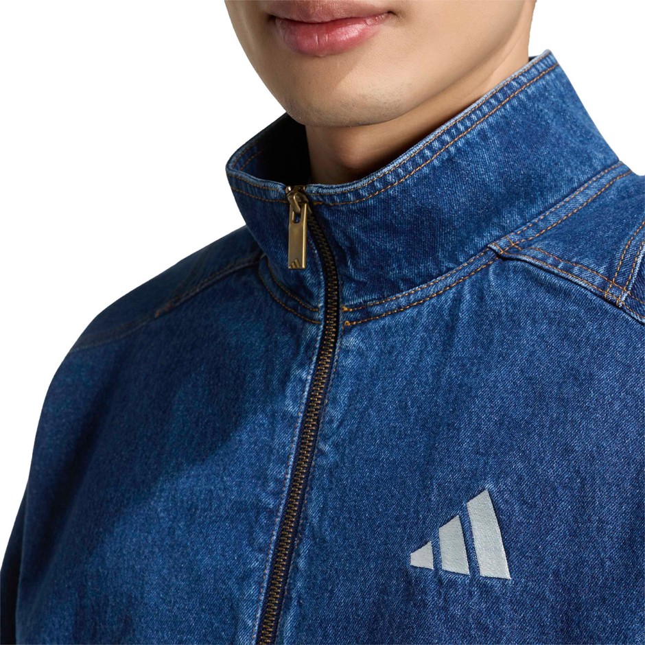 Men's Denim Jacket Blue - adidas Sportswear Stadium Loose Fit