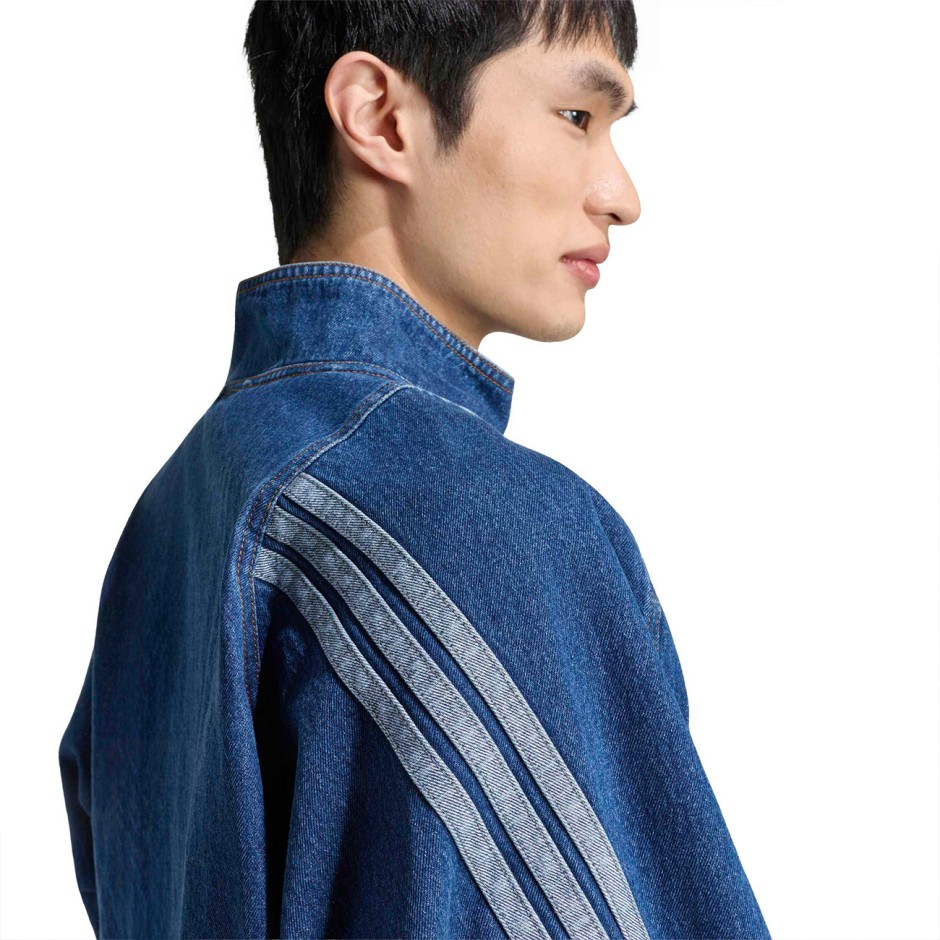 Men's Denim Jacket Blue - adidas Sportswear Stadium Loose Fit