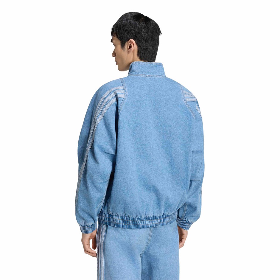 Ανδρικό Τζιν Μπουφάν Σιέλ - adidas Sportswear Stadium Loose Fit Denim