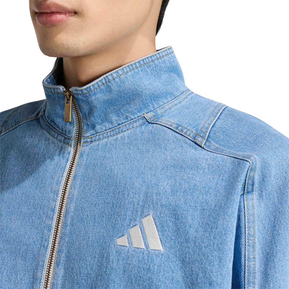 Ανδρικό Τζιν Μπουφάν Σιέλ - adidas Sportswear Stadium Loose Fit Denim