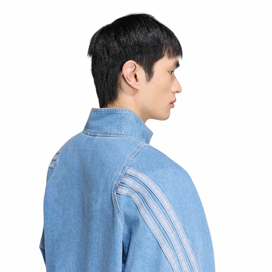 Ανδρικό Τζιν Μπουφάν Σιέλ - adidas Sportswear Stadium Loose Fit Denim