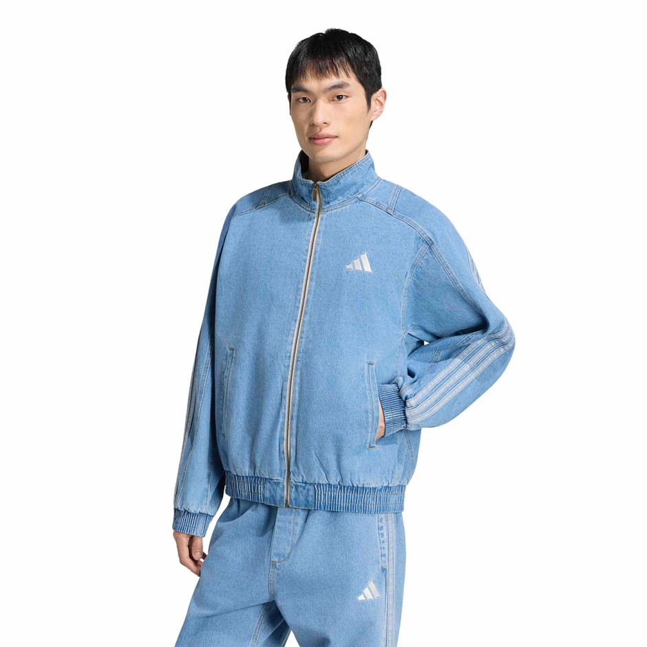 Ανδρικό Τζιν Μπουφάν Σιέλ - adidas Sportswear Stadium Loose Fit Denim