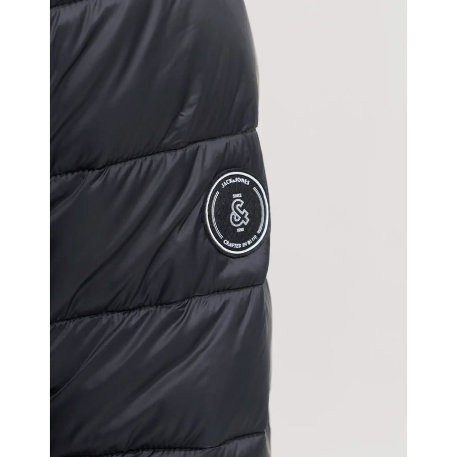 JACK & JONES JJEKINGSLEY LIGHT PUFFER HOOD NOOS 12298869-5028413 Μαύρο